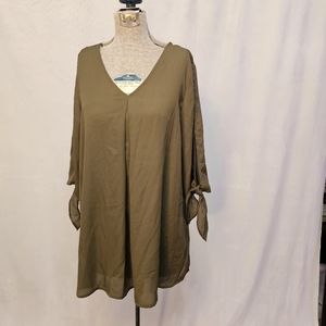 NWT Misia Olive Green Flowy Blouse